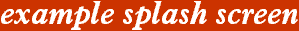 example splash screen