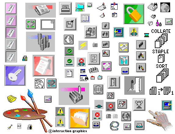 icons for MSDOS, MOTIF and MS Windows